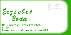 erzsebet boda business card